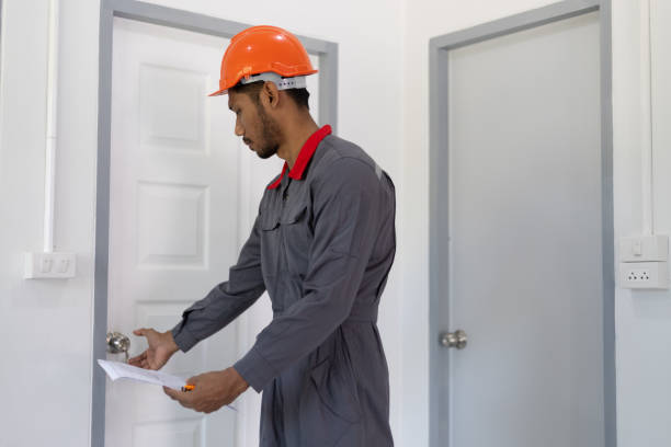 Apartment Locksmith NJ is repairing the door Lock